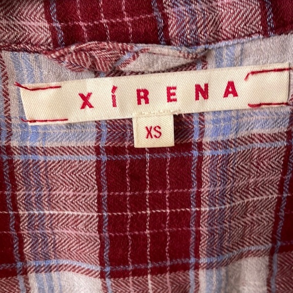 Xirena oversized cotton plaid button down shirt, size XS - Picture 7 of 8
